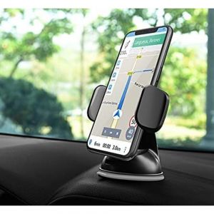 Universal Silicone Sucker Car Mobile Phone Holder Mount Stand - Black